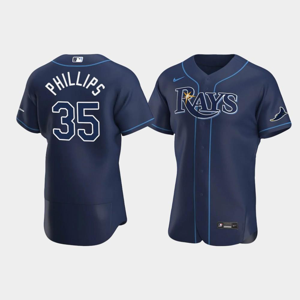 Brett Phillips 35 Tampa Bay Rays Navy Alternate Jersey