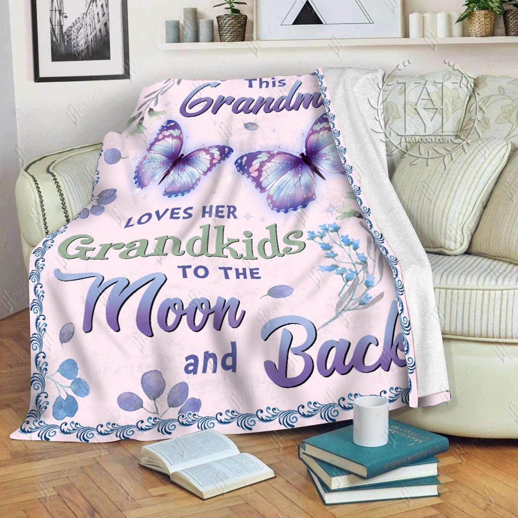 Grandma Blanket This Grandma Loves Her Grandkids Custom Blankets ...