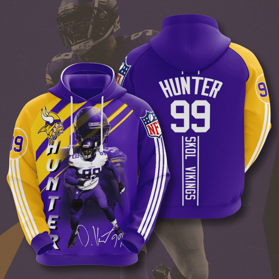 Minnesota Vikings Danielle Hunter 9 Unisex 3D Hoodie Gift For Fans