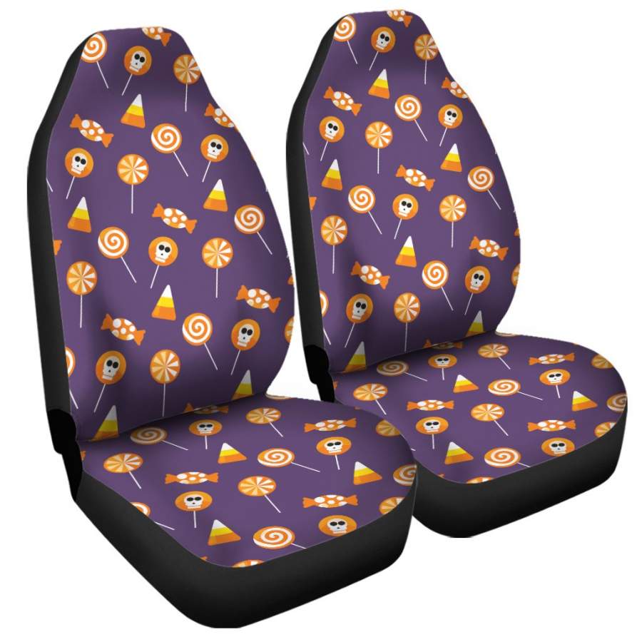 Cute Halloween Candy Pattern Print Universal Fit Car Seat Covers