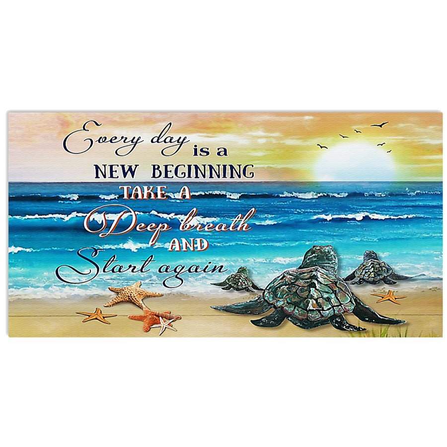 MP0411 – Turtle – Sea turtles everyday is a new beginning – Poster