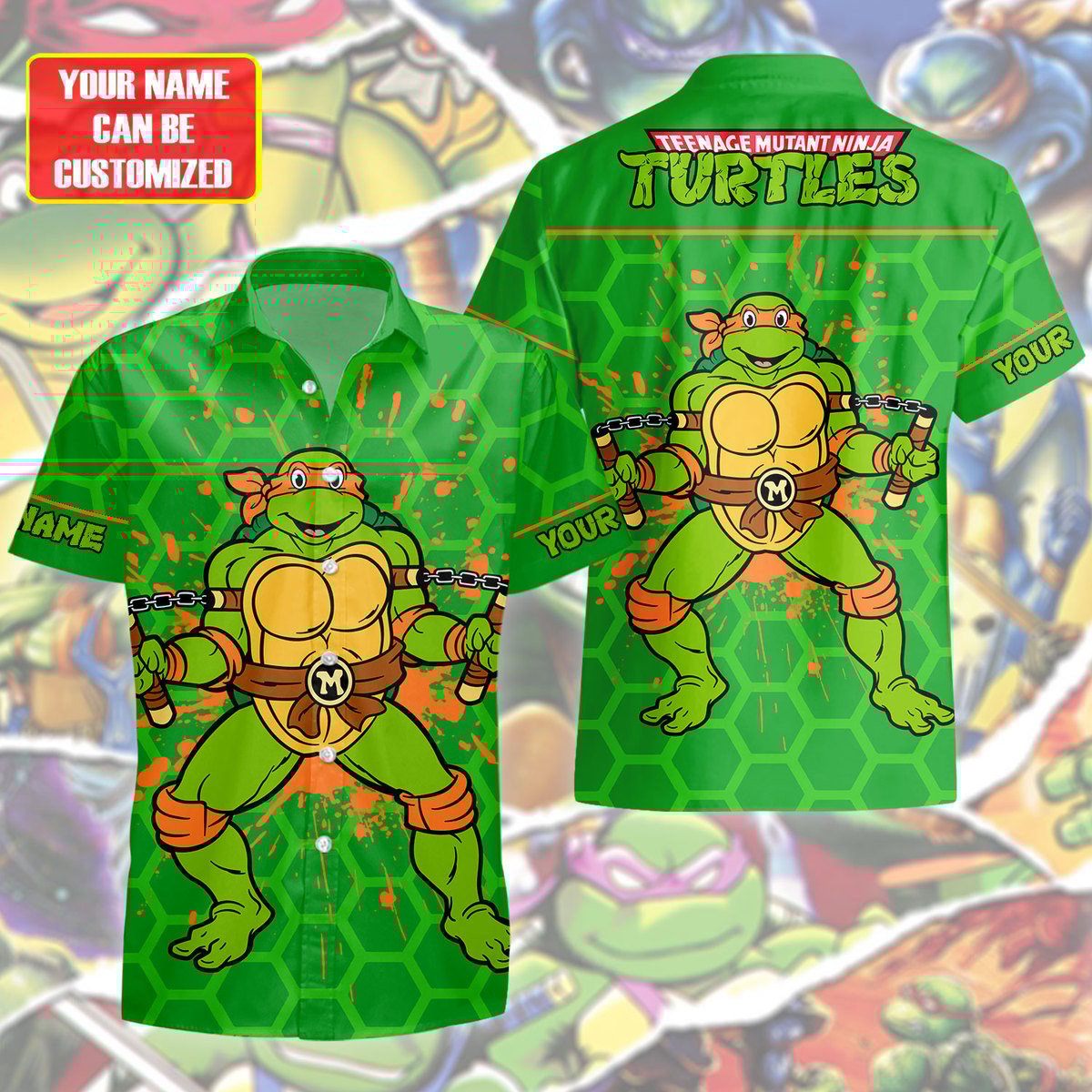 Personalized Tmnt Michelangelo Hawaii Shirt Beach Short Q270212