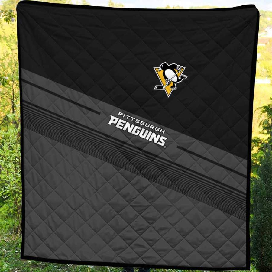 Pittsburgh Penguins Classic But Amazing In Gray Personalized Custom 3D Full Print Blanket