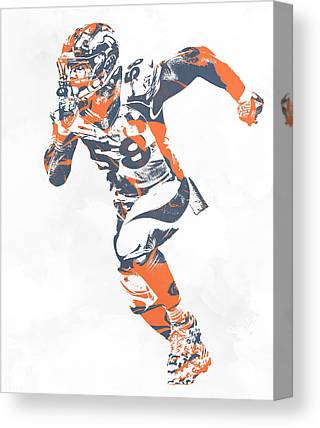 1 Von Miller Denver Broncos Pixel Art 30 Joe Hamilton Canvas Print