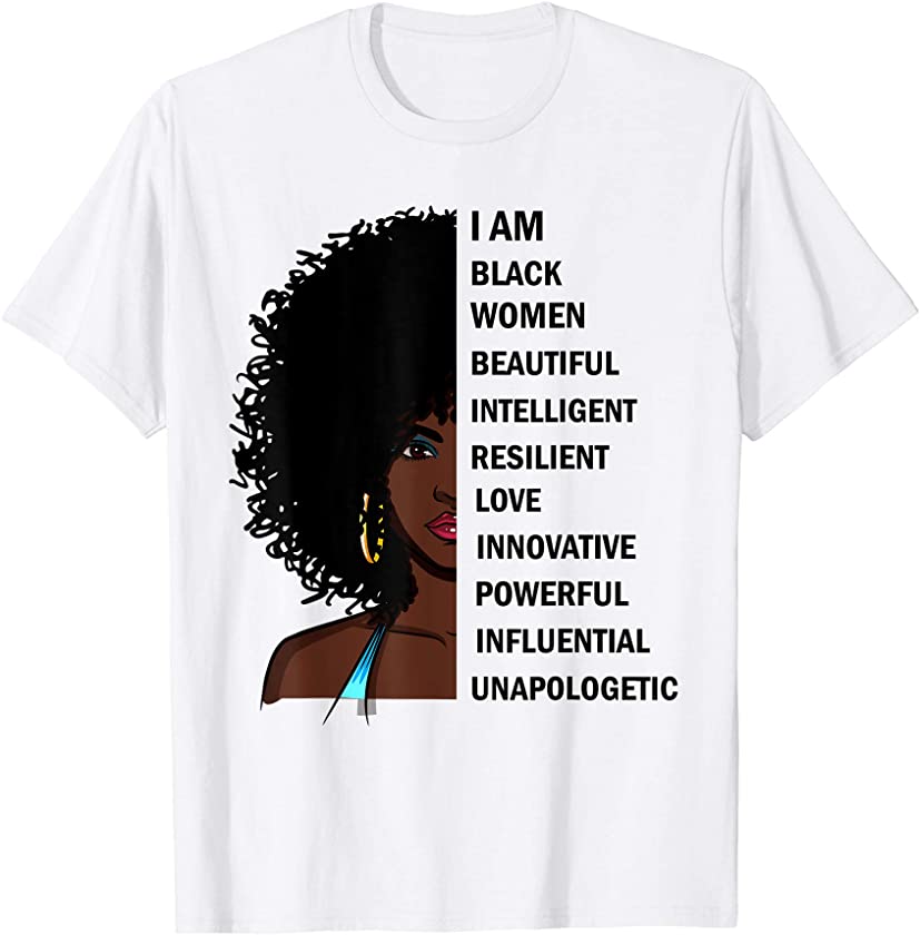 Cute Black History Month Designs with Black Queen women T-Shirt