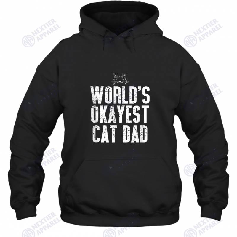 World’s Okayest Cat Dad Funny Kitten Lover Hoodie