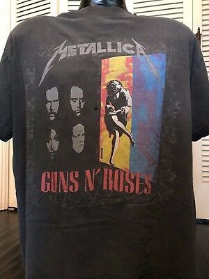 Vintage 1992 Metallica Guns N Roses Faith No More Tour Shirt   Rock Metal 9363