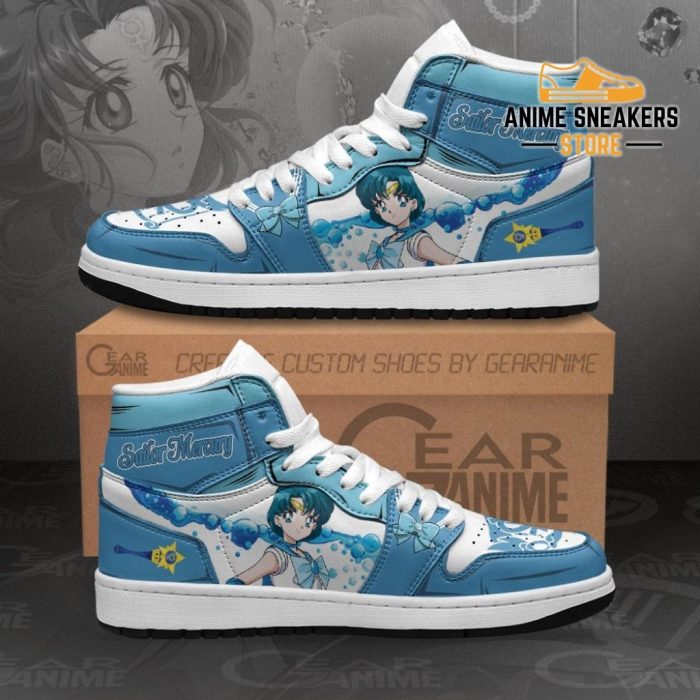 Sailor Mercury Sneakers Sailor Moon Anime Shoes Mn11