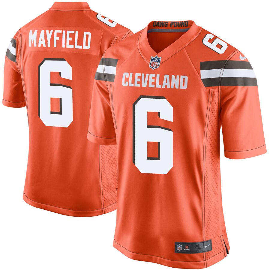 Baker Mayfield Cleveland Browns Nike Youth Player Game Jersey – Orange