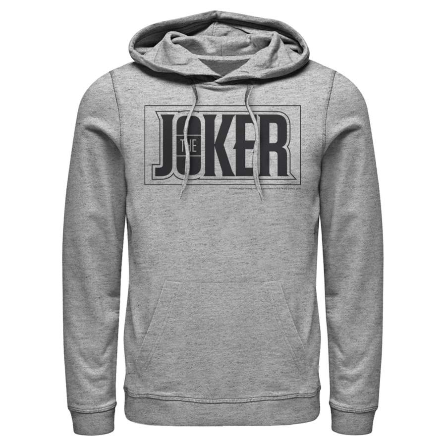 Batman Men’s Joker Text Logo  Lightweight Hoodie