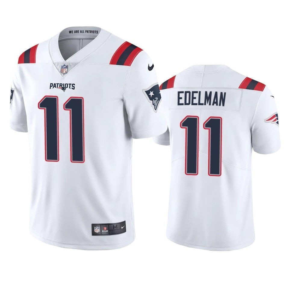 New England Patriots Julian Edelman White 2021 Vapor Limited Mens 3D Jersey