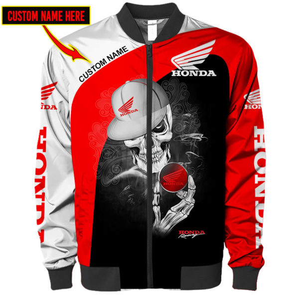 Custom Name Honda, Honda 3D Spring Autumn New Fashion Mens Casual Jacket Large Size Men Pilot Bomber Jacket Ec39