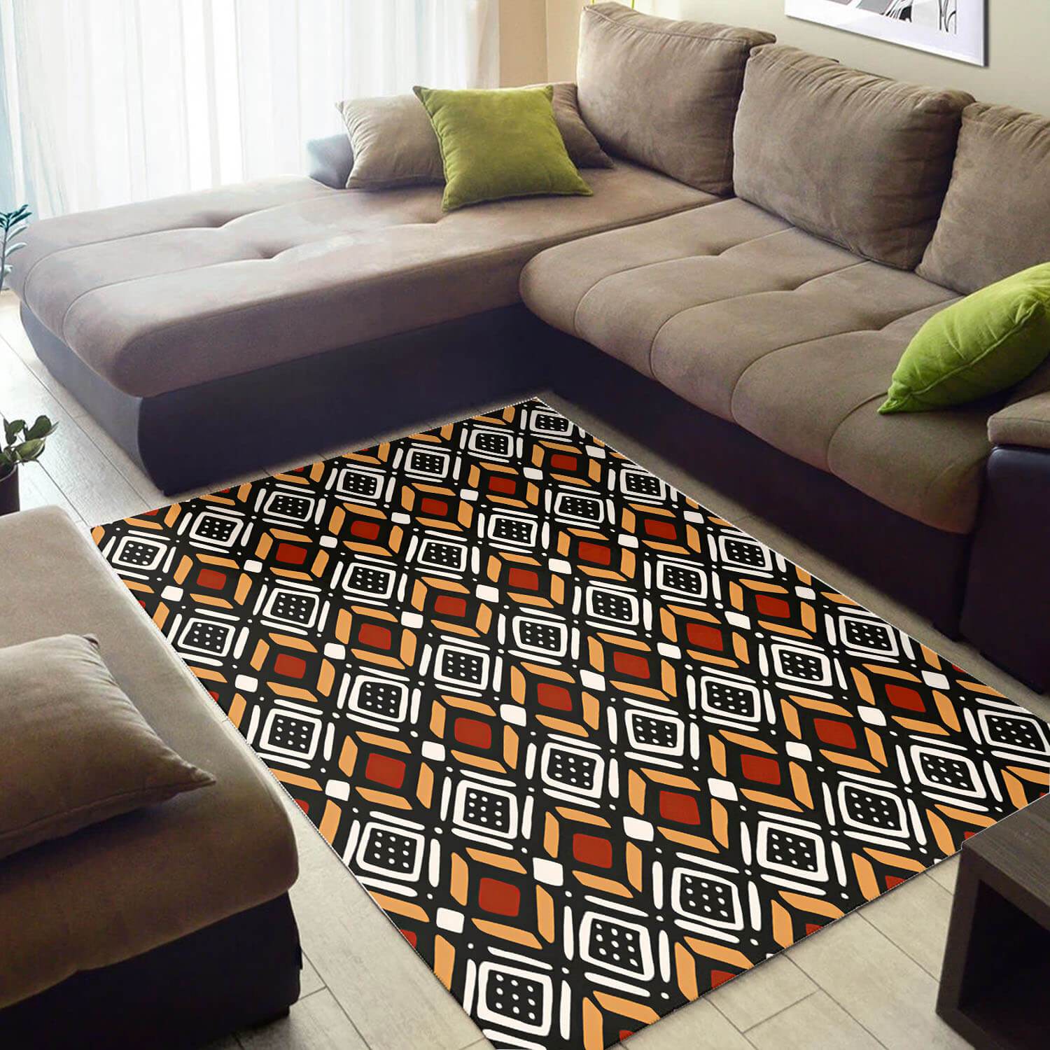 Beautiful African American Rug Graphic African American Black Art Afrocentric Art African Design Floor Rug African Inspired Home Decor WBG3630