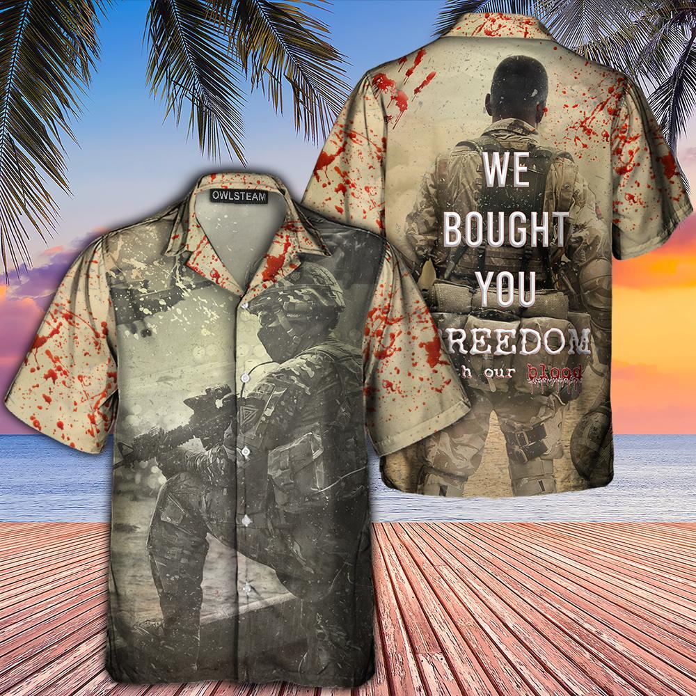 Veteran We Bought Your Freedom Hawaiian Shirt | For Men & Women | Adult | Hw9735