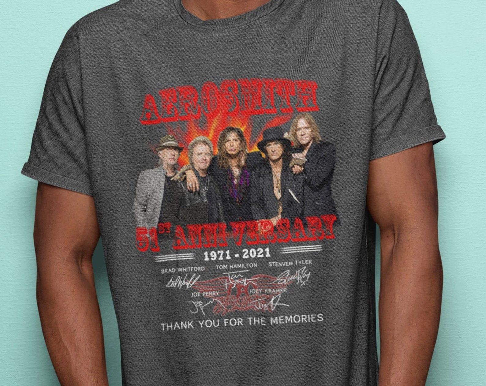 Aerosmith 51St Anniversary T-Shirt Aerosmith Hard Rock Band Shirt Aerosmith Lover Tee Toys In The Attic Get A Grip Aerosmith Fan Shirt