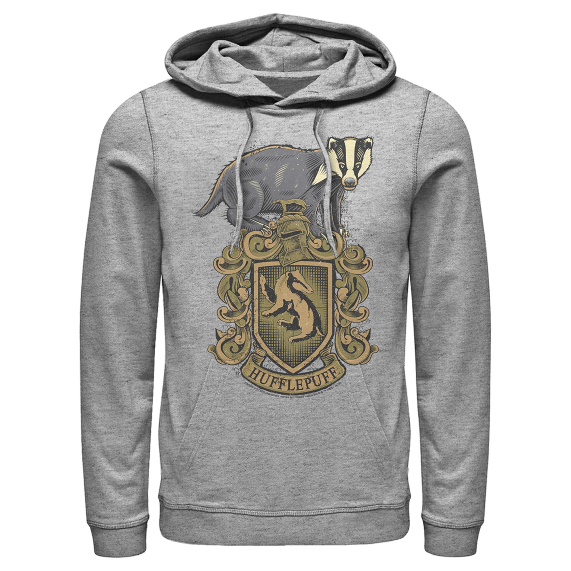 Men’S Harry Potter Hufflepuff Crest Pull Over Hoodie