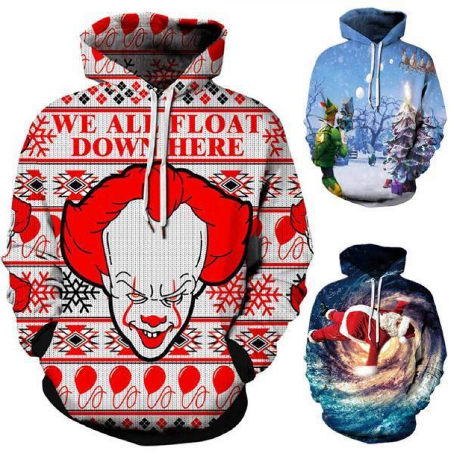 Ugly Christmas Pullover Sweatshirt Hoodies – 3D All Over Printed – VF261