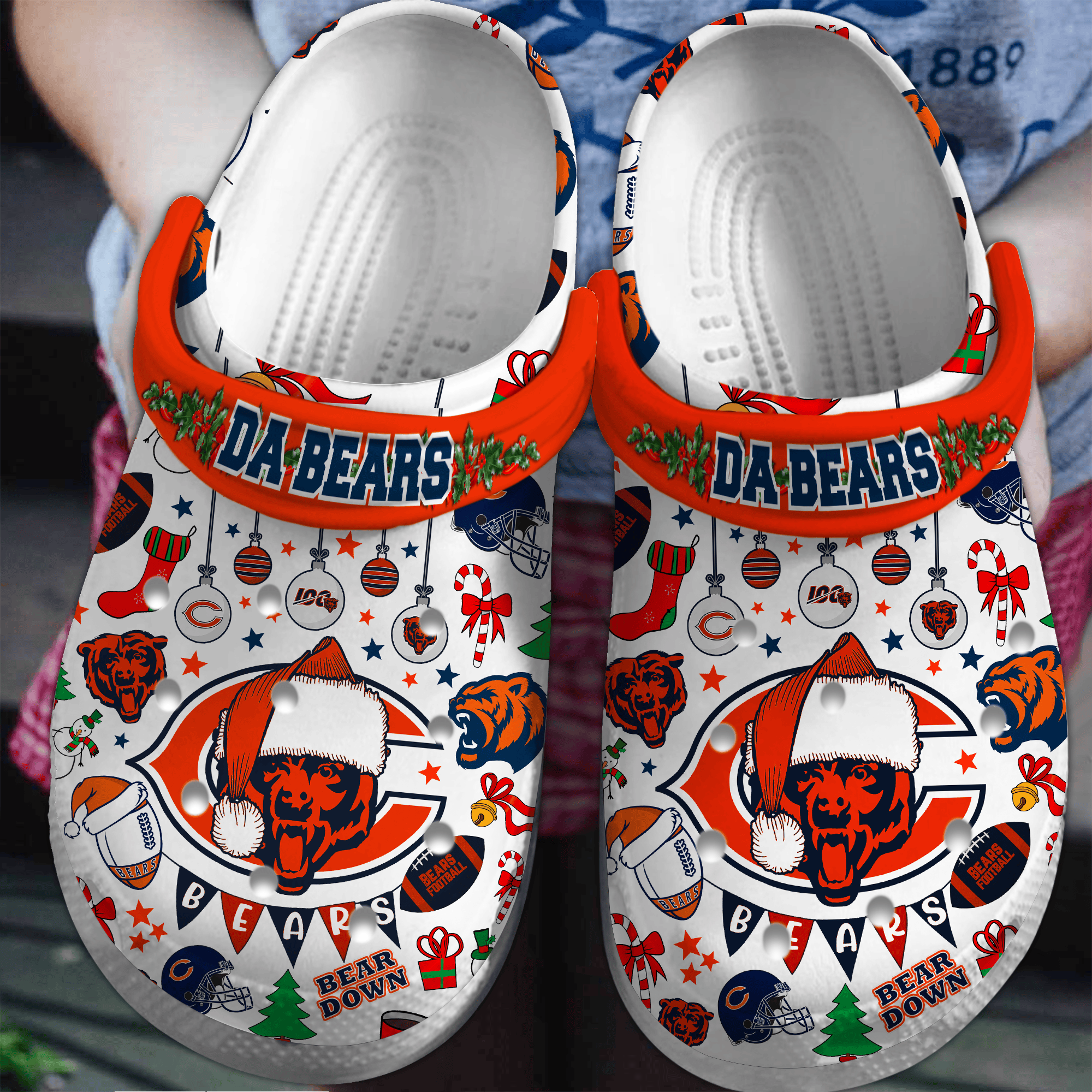 Chicago Bears NFL Sport Crocss Crocband Clogs Shoes Comfortable For Men Women and Kids