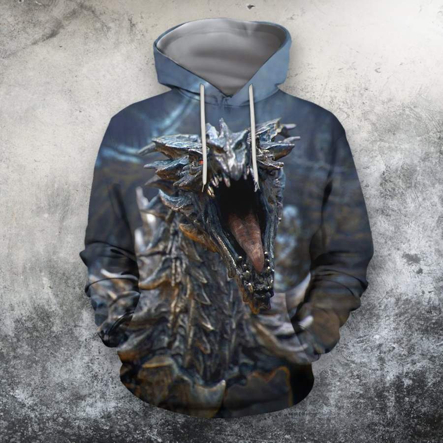 3D All Over Printing Alduin Skyrim Dragon Shirts