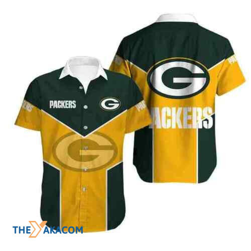 Green Bay Packers Colorblock Gift For Fan Short Sleeve Hawaiian Shirt