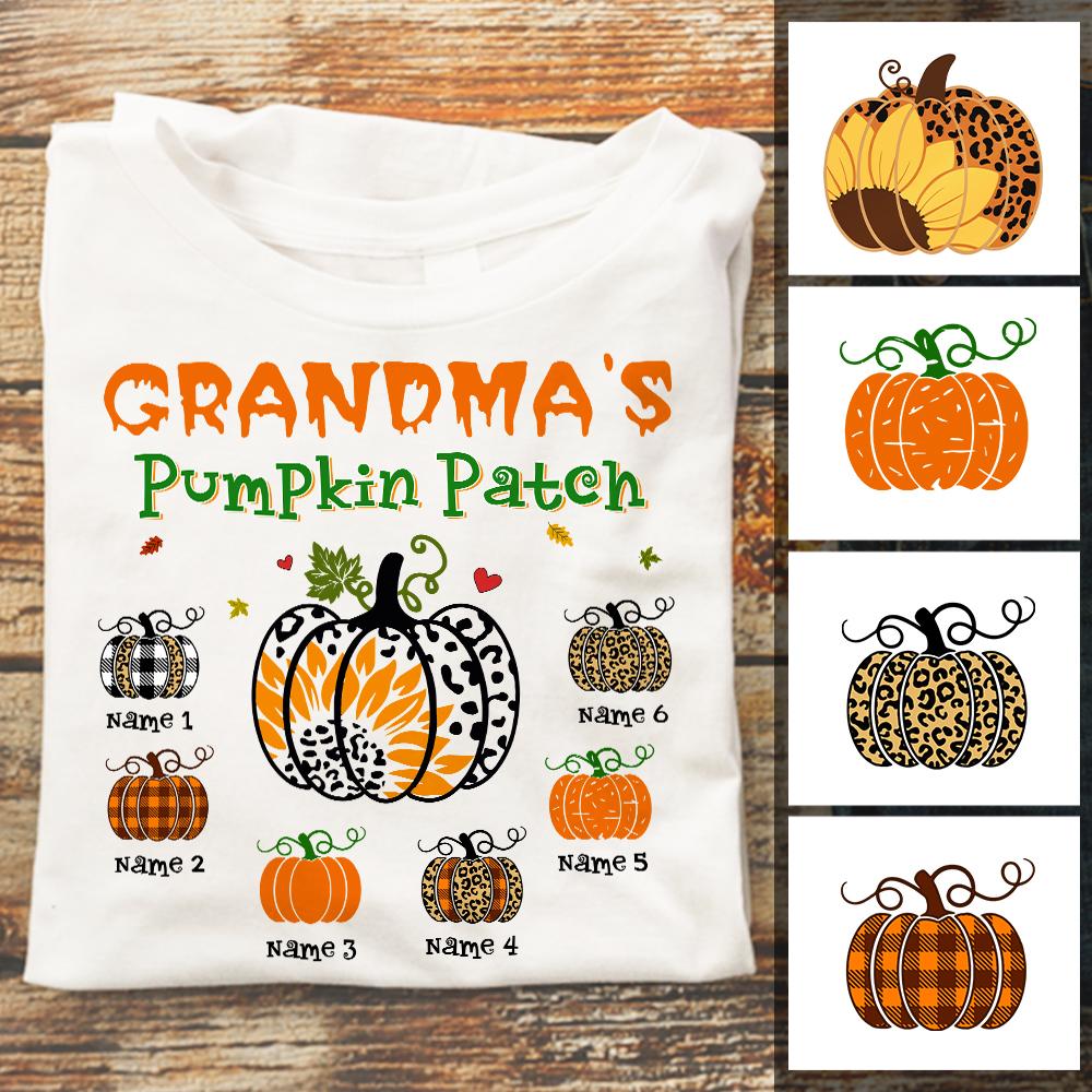 Personalized Mom Grandma Fall Halloween T Shirt