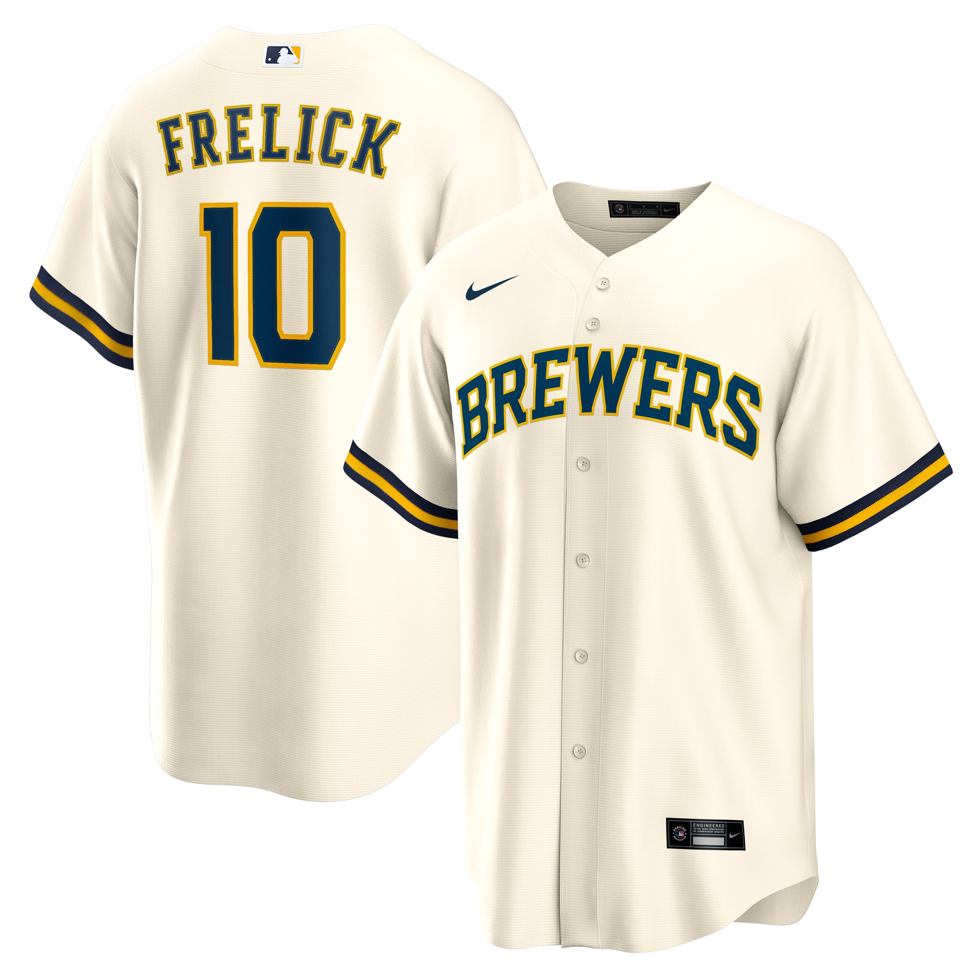 Men’s Milwaukee Brewers Sal Frelick Cream Home Player Jersey – Centdeux ...