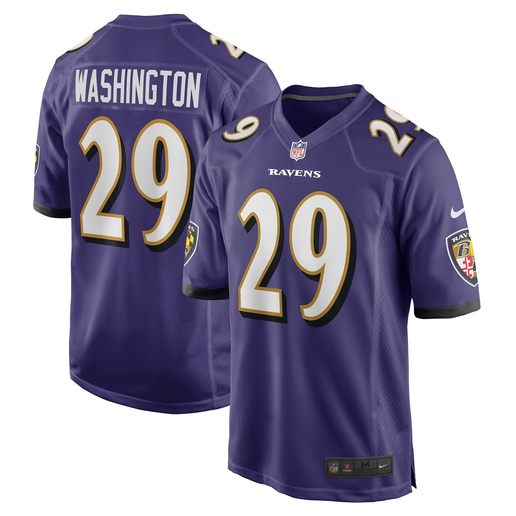 Ardarius Washington Baltimore Ravens Player Game Jersey – Purple NFL