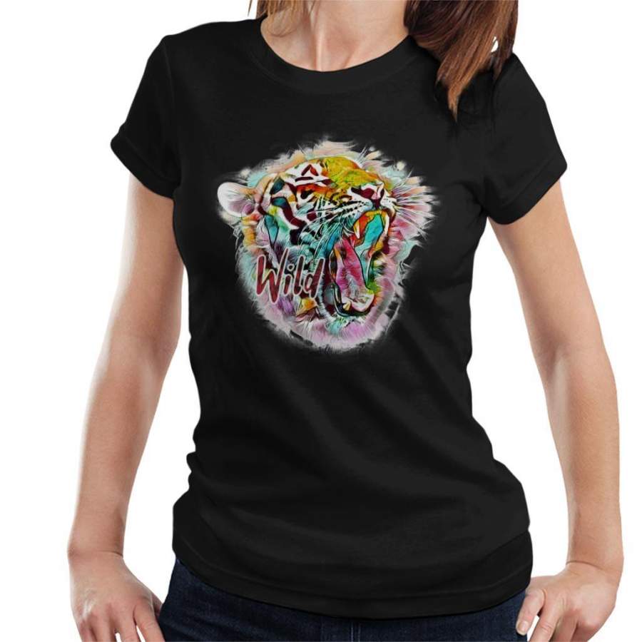 Wild Abstract Tiger Women’s T-Shirt