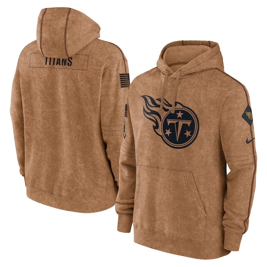 Tennessee Football Stitched Brown 2023 Hoodie, Salute To Service Club Pullover Hoodie, Tennessee Hoodie, American Football Hoodie