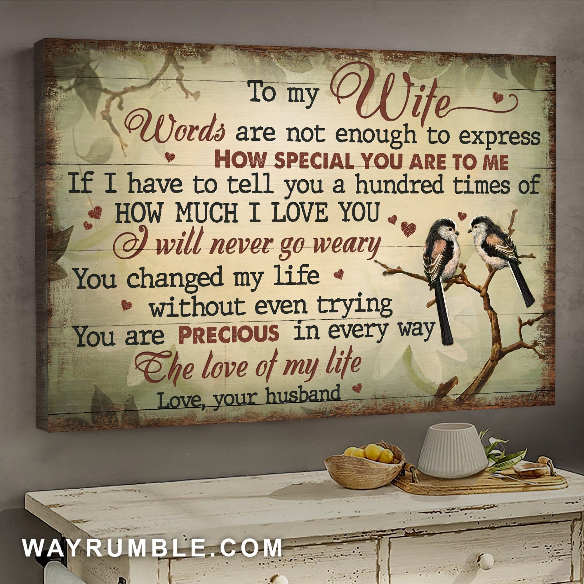 To My Wife – Words Are Not Enough To Express How Special You Are To Me – Landscape Canvas Prints Wall Art Gift For Family, Wall Art Decor, Canvas Print, Home Decor