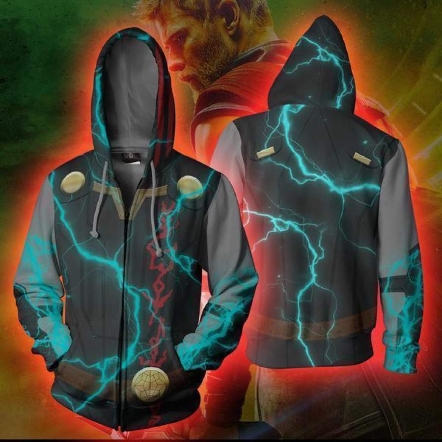 Thor Cosplay Zip Up Jacket – Thor Ragnarok Hoodie