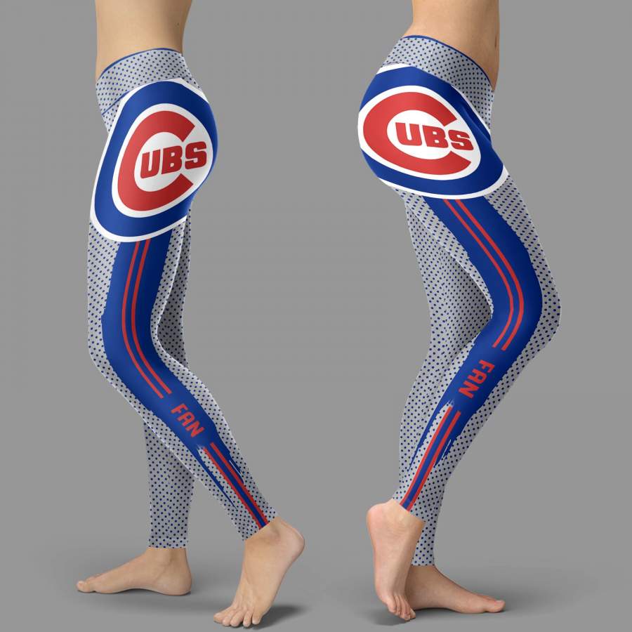 Charming Lovely Little Dots Along Body Chicago Cubs Leggings