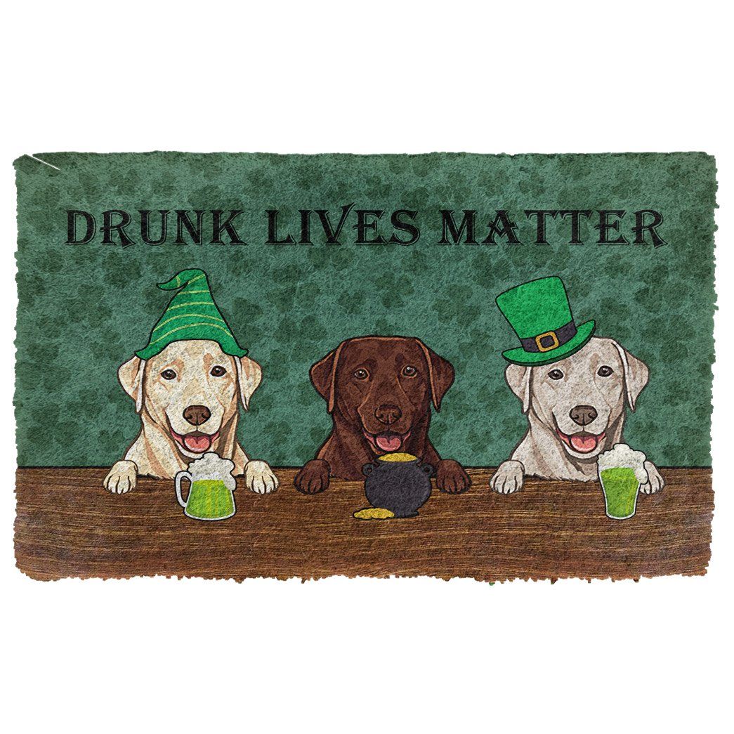 3D Labrador Retriever Drunk Lives Matter Doormat