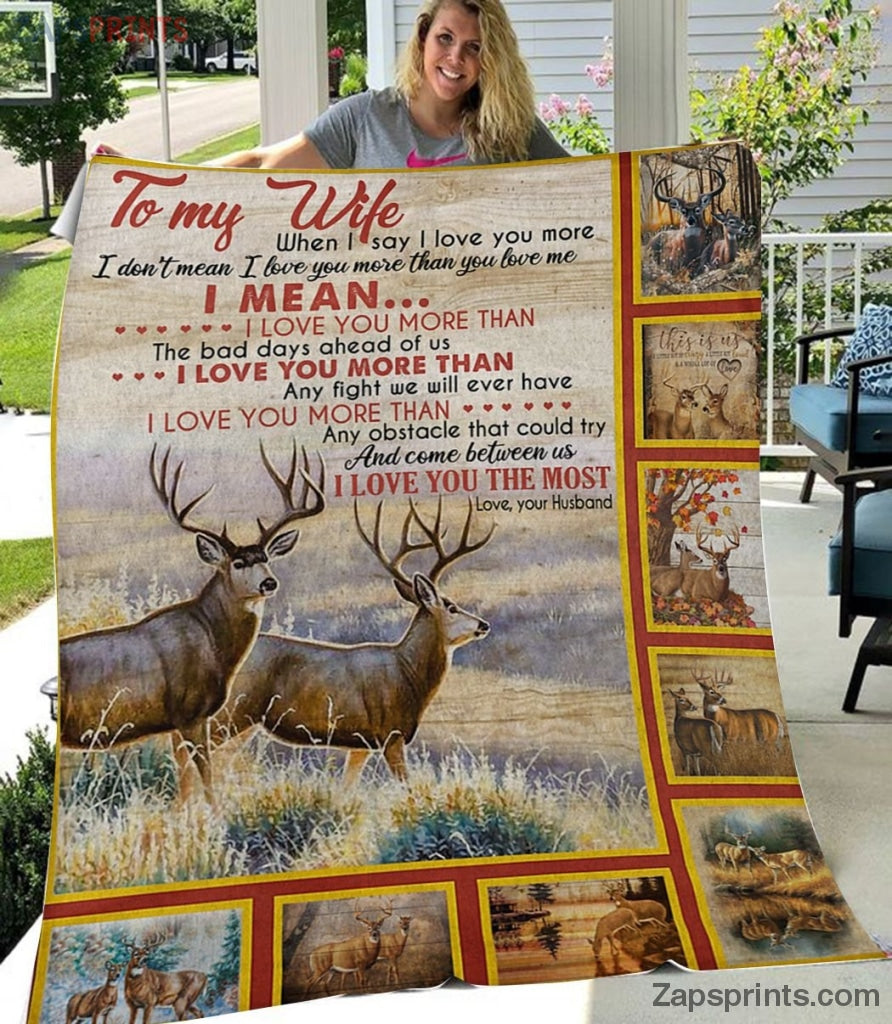 Gift For Wife – To My Wife – Deer – Come From Us – Blanket