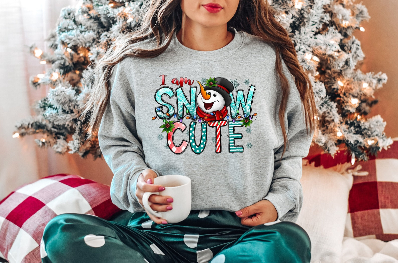 I Am Snow Cute Sweatshirt 2D Crewneck Sweatshirt All Over Print Sweatshirt For Women Sweatshirt For Men Sws4982