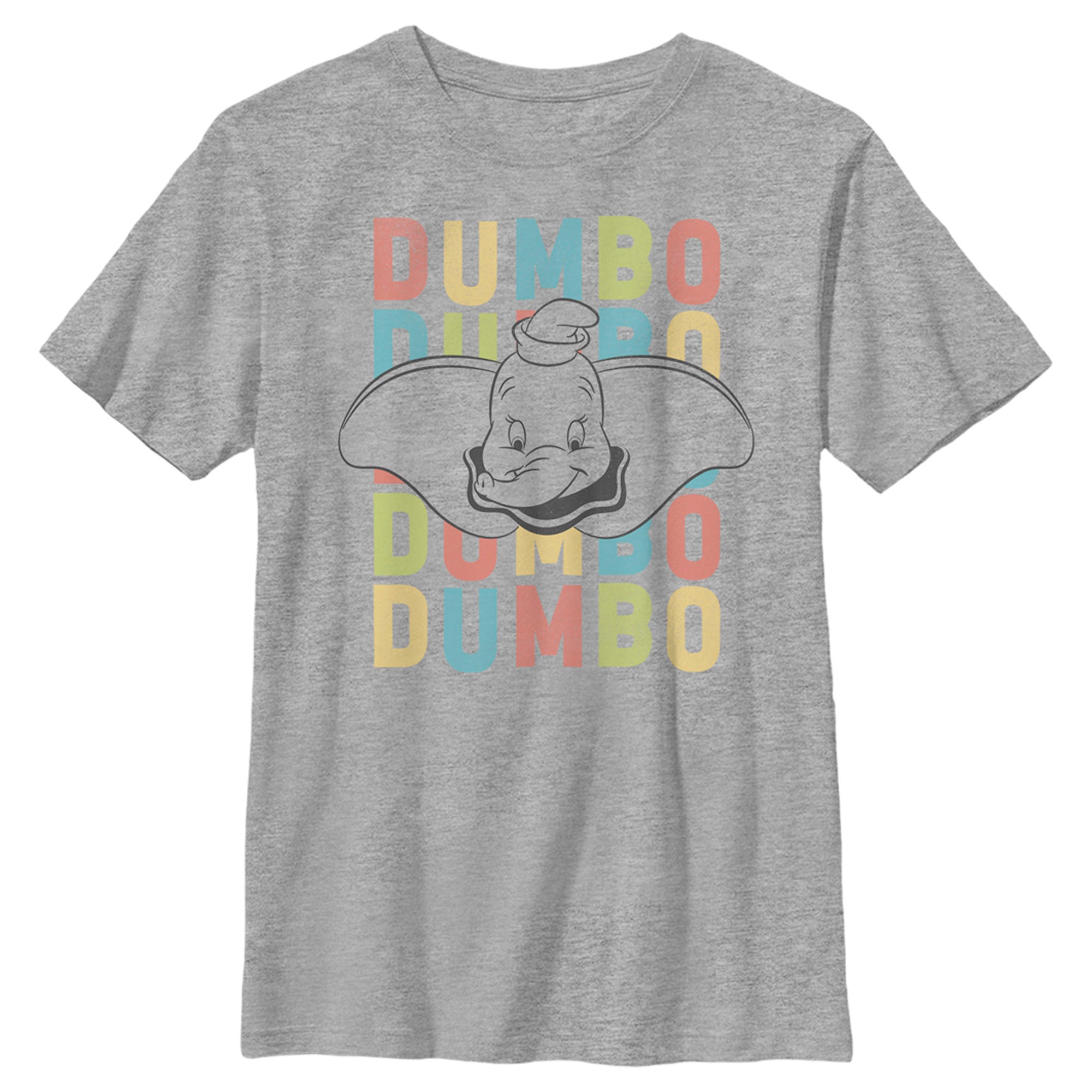 Boy’S Dumbo Colorful Name Stack T-Shirt