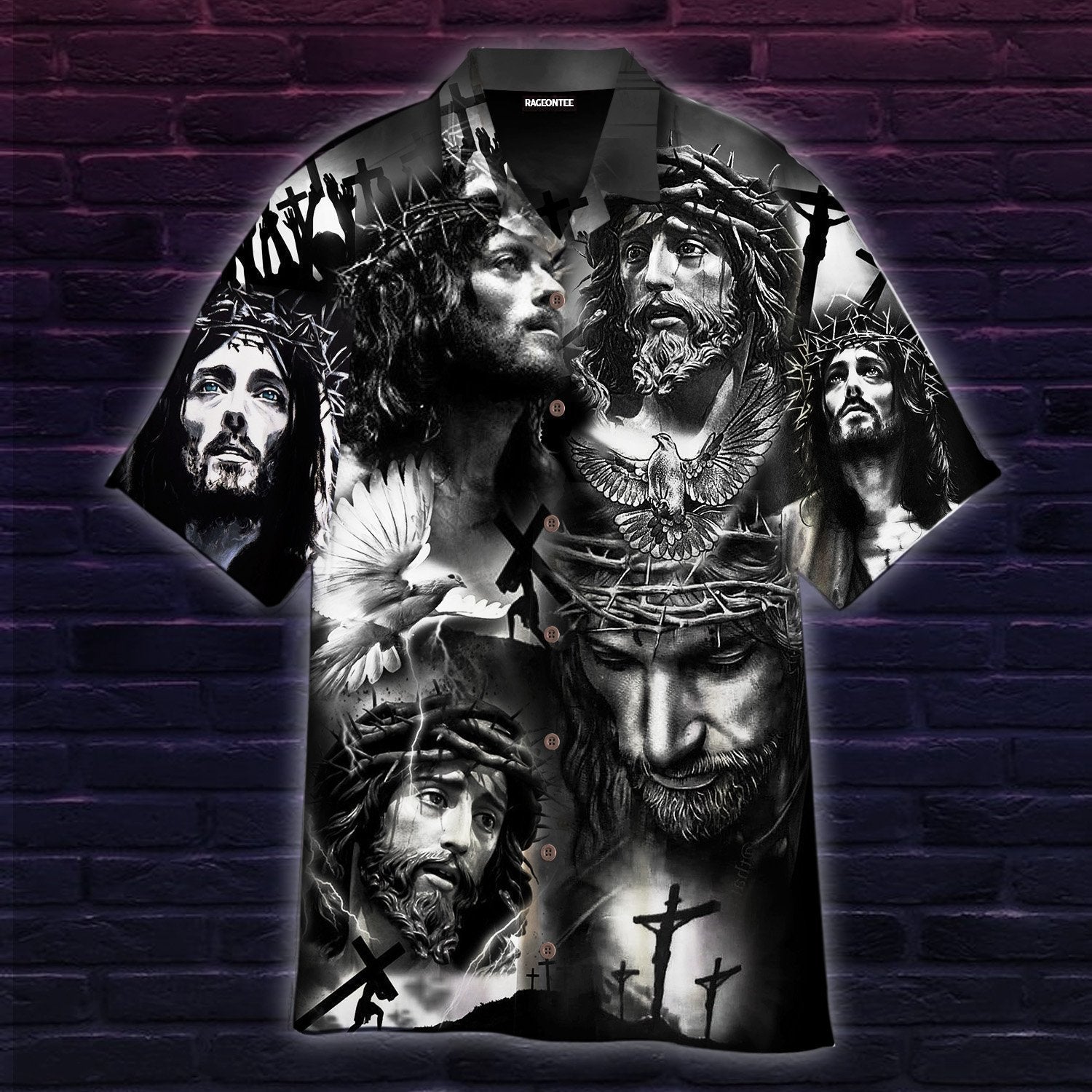 In The Darkest Hour And Found Jesus Aloha Hawaii Shirts For Men Women Ha89485