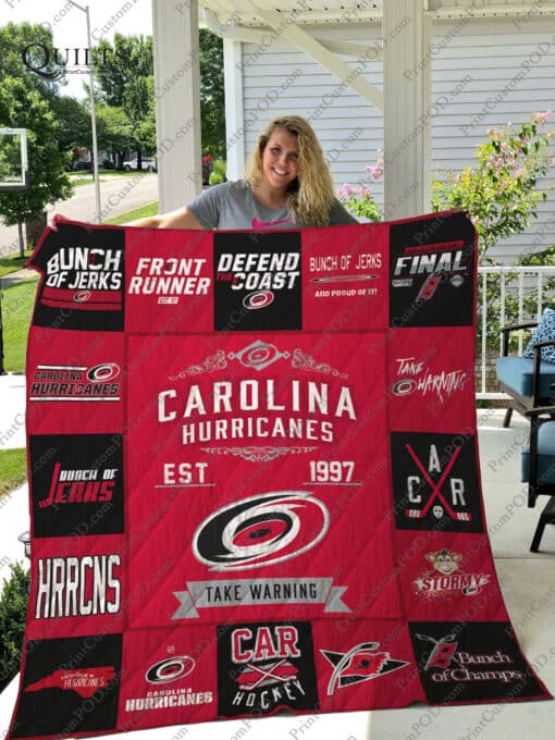 Carolina Hurricanes Blanket Quilt2 B93