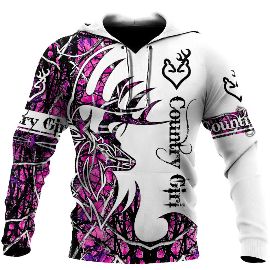 All Over Printed Beautiful Country Girl Hoodie MEI09172001-MEI