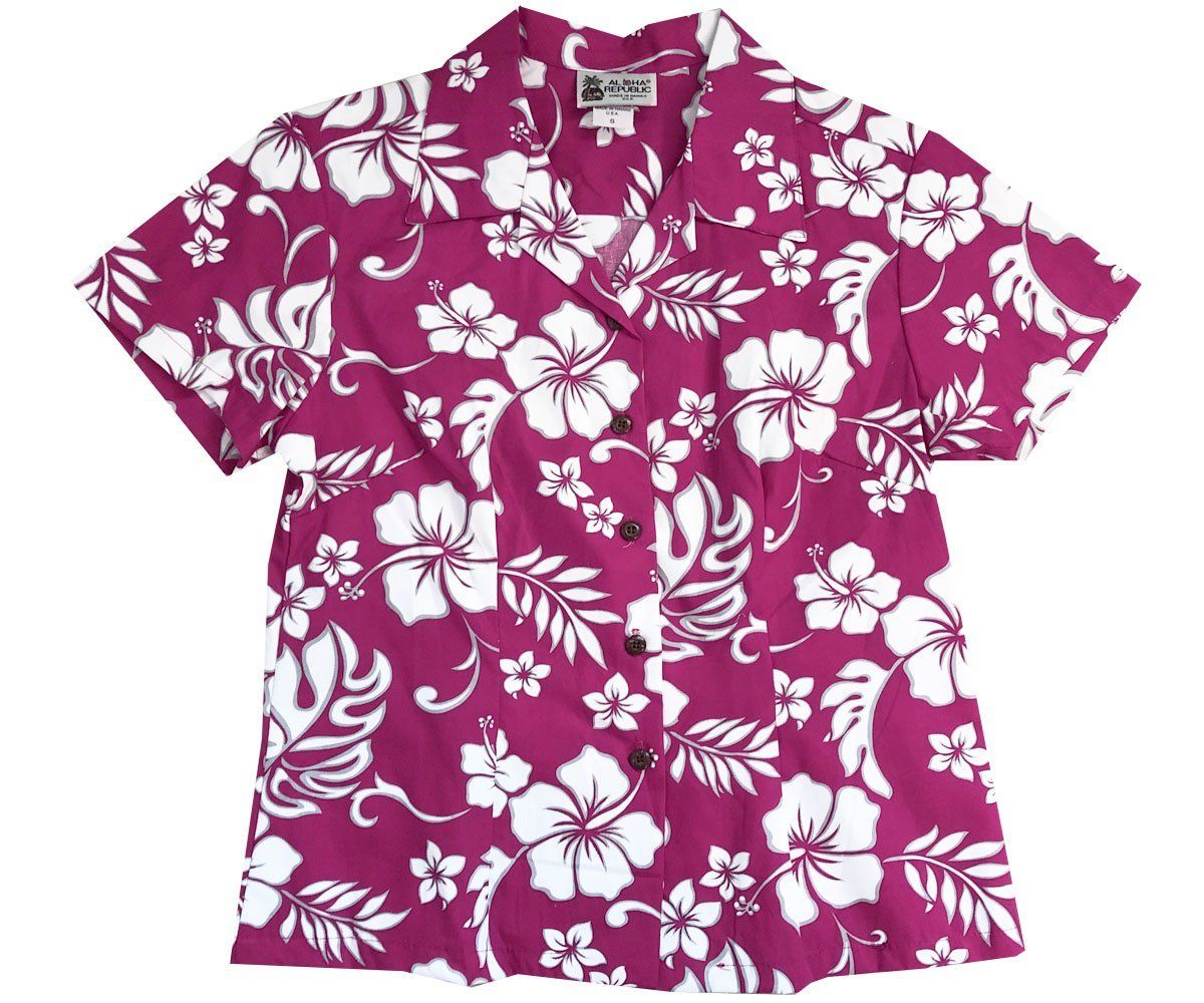 Party Flower Red Fitted Hawaii Shirt Ha15972