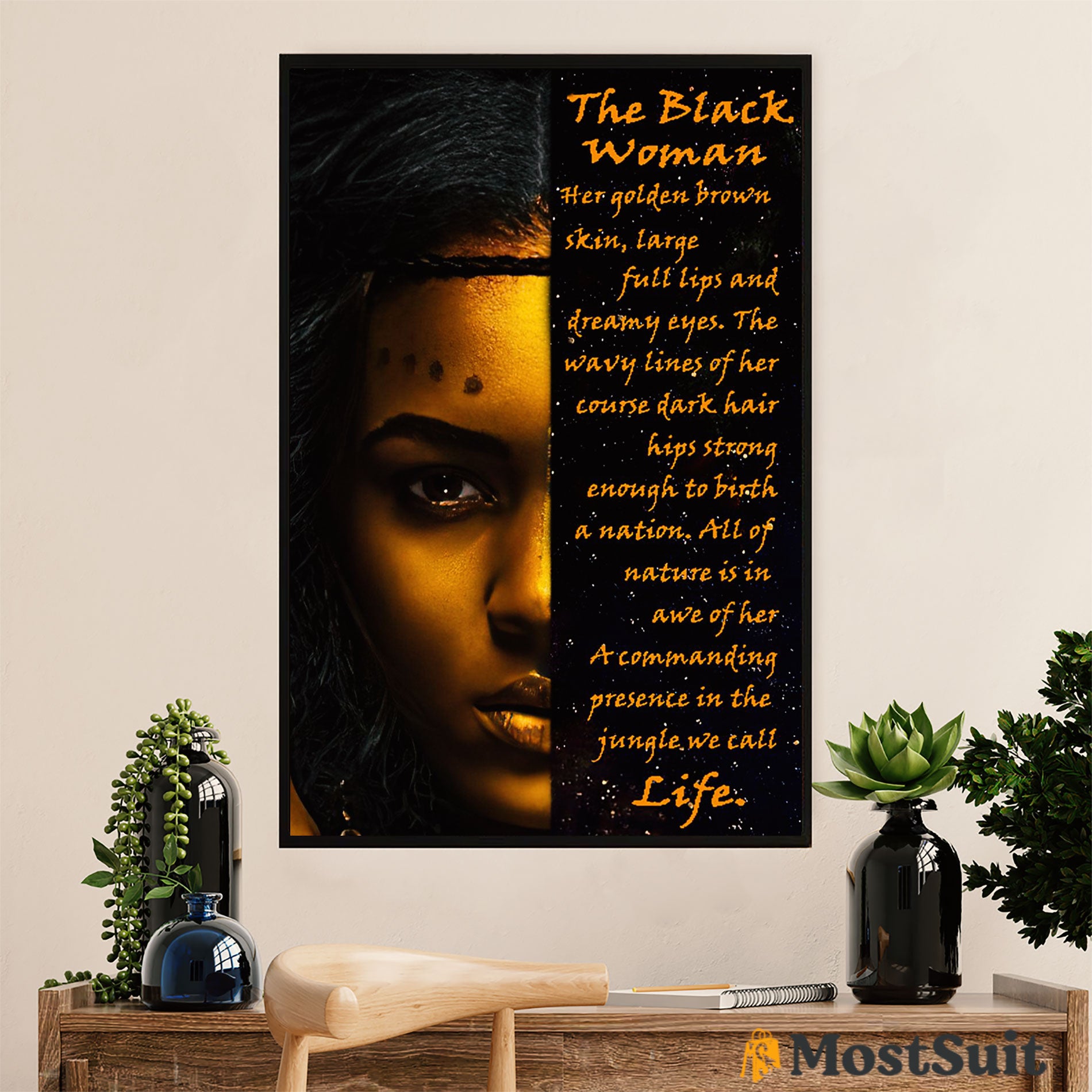 African American Afro Poster | Gift For Black Girl | Juneteenth Day Room Wall Art – The Black Woman