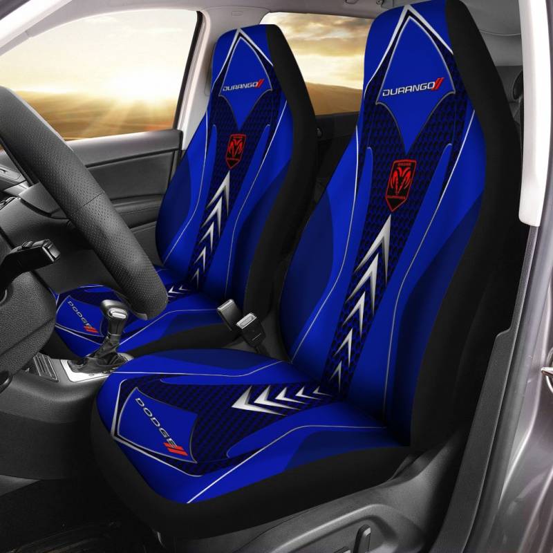 Dodge Durango TDV Car Seat Cover (Set of 2) Ver 1 (Blue)