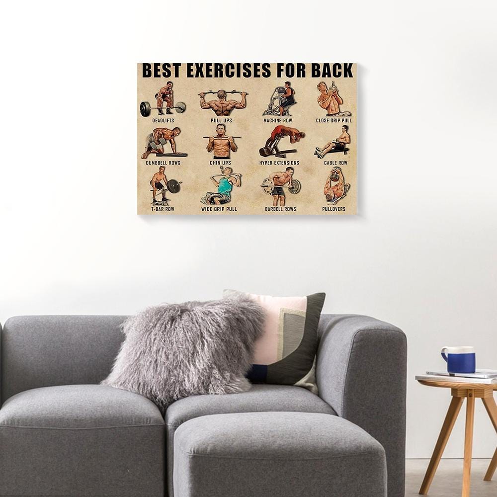 Canvas Art Prints Best Exercise For Back Vintage Wall Art Fitness Canvas Home Decor Canvas