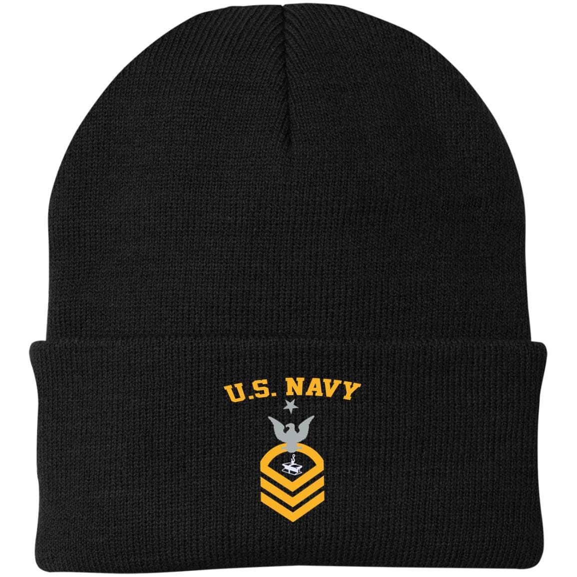 Us Navy Steelworker Sw E-8 Rating Badges Printed Port Authority Knit Cap