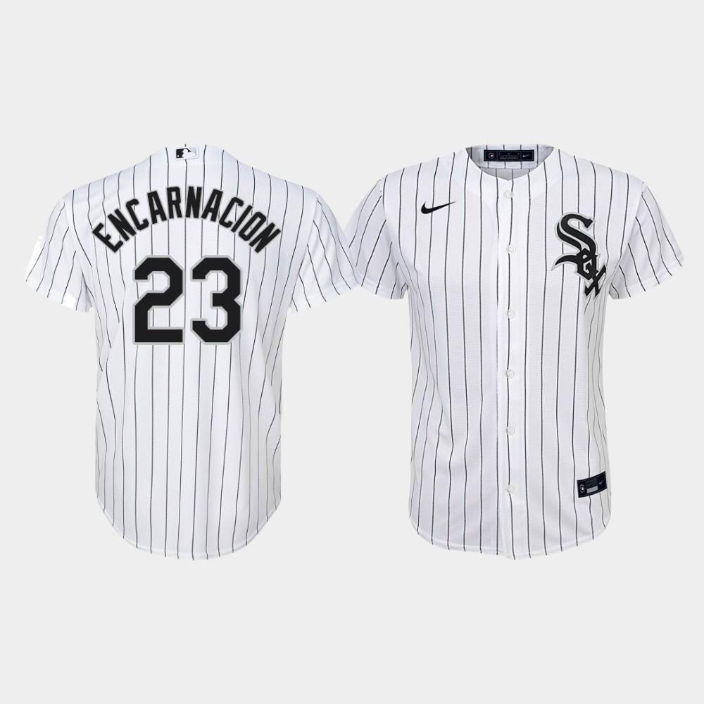 Youth Chicago White Sox Edwin Encarnacion 23 White Home Jersey