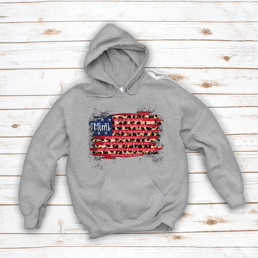 Mimi Half Leopard America Hoodie