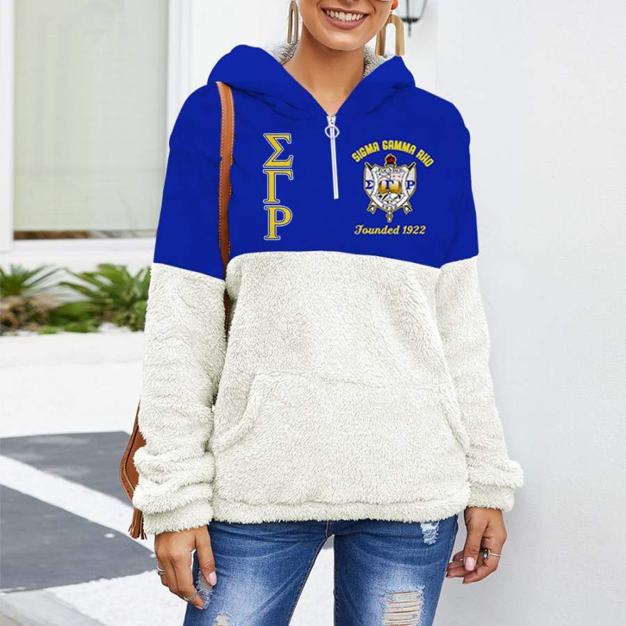 Sigma Gamma Rho Fleece Half Zipper Hoodie 2