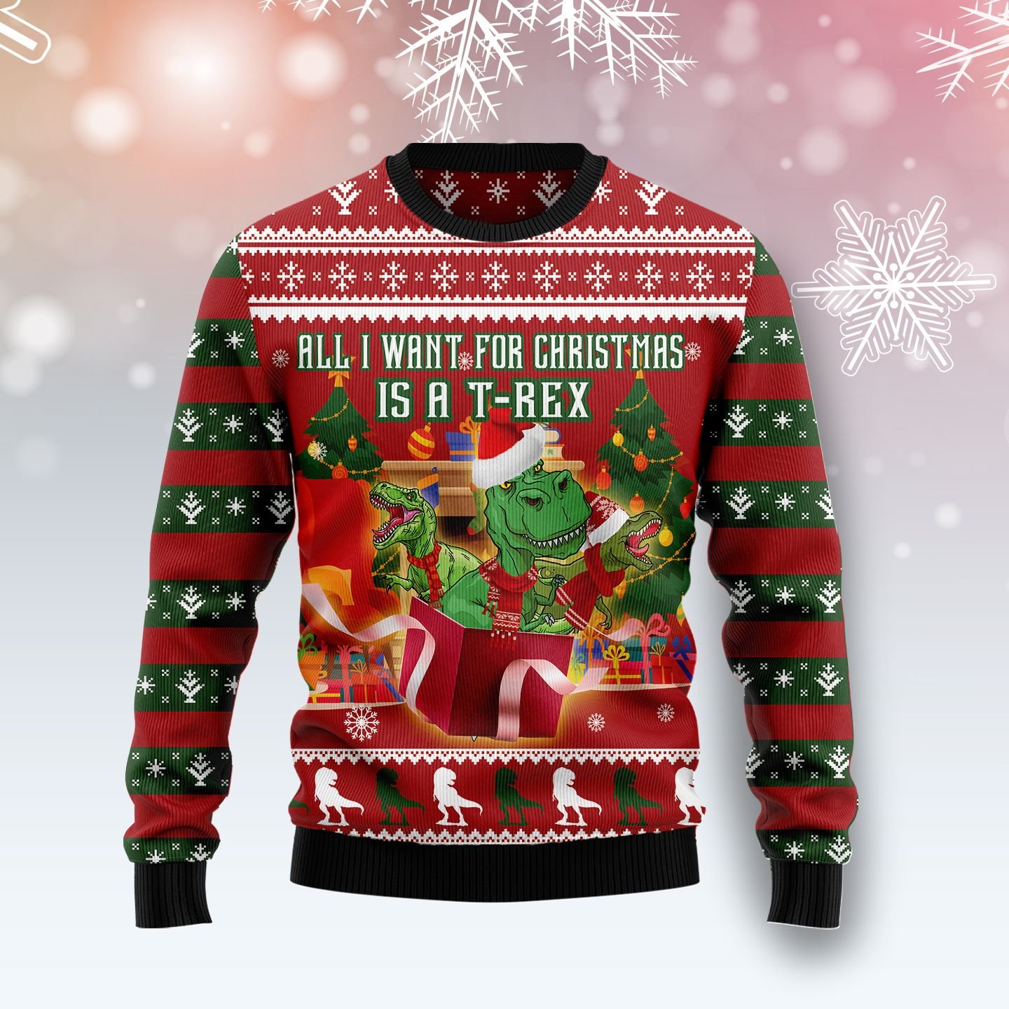 T Rex Christmas’S Gift Ugly Christmas Sweater | For Men & Women | Adult | Us4445