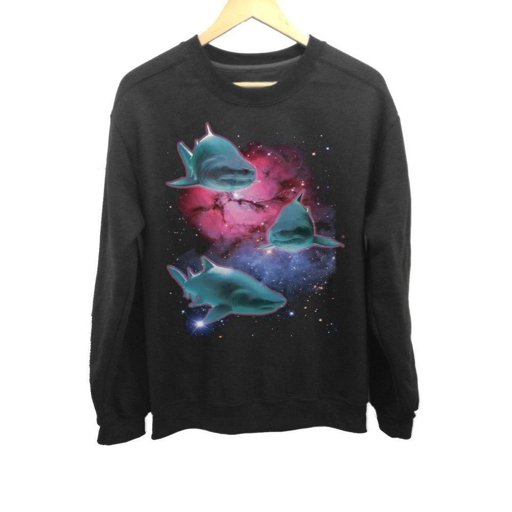 Unisex Sharks In Space Sweatshirt