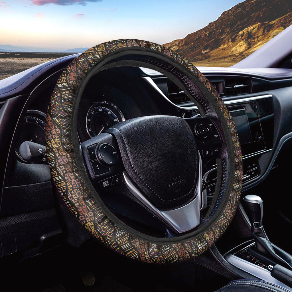 African Afro Inspired Pattern Print Car Steering Wheel Cover